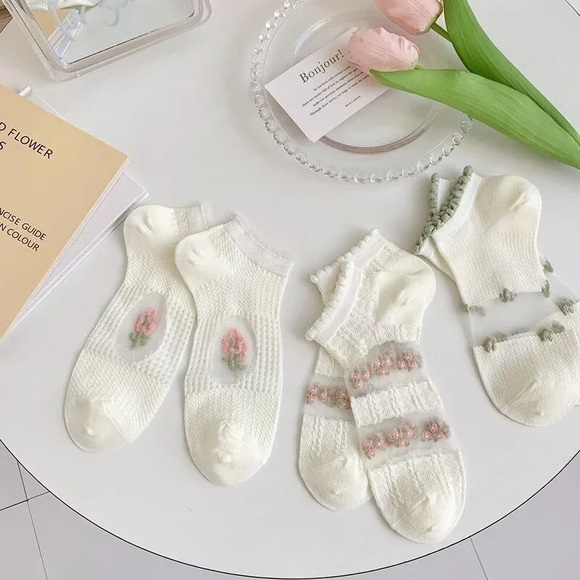 5 pairs Mesh Cotton Socks - Picture 8 of 11